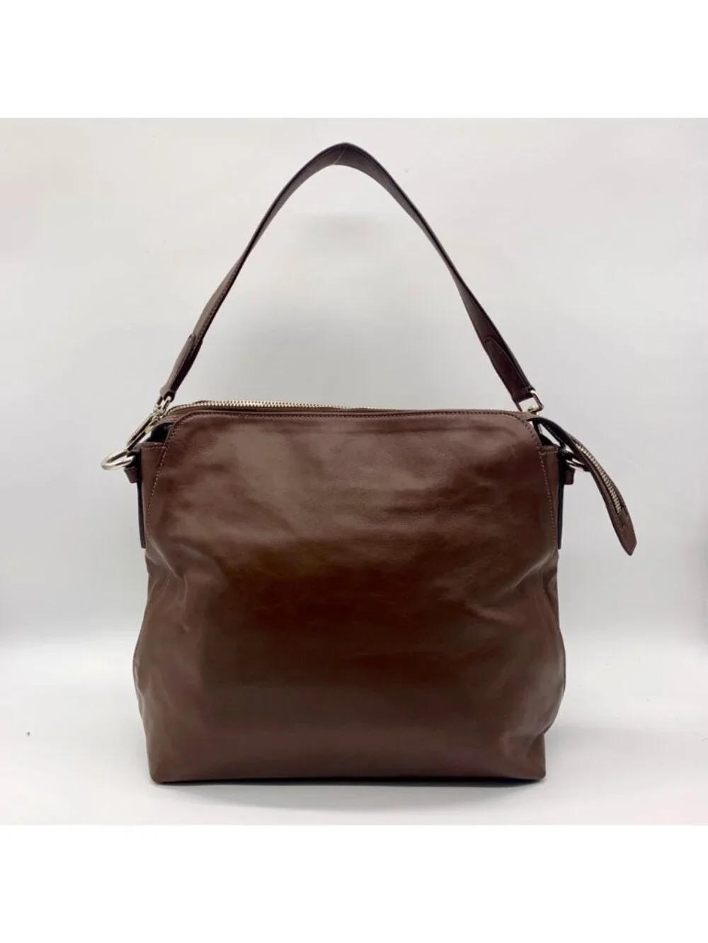 Prada Brown Cervo Leather Hobo Bag